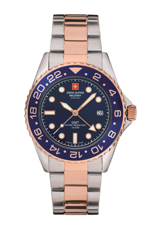 Reloj Análogo Master Diver GMT Ejecutivo Rosado de Unisex
