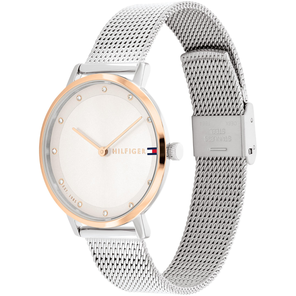 Reloj Análogo Plateado Casual de Mujer