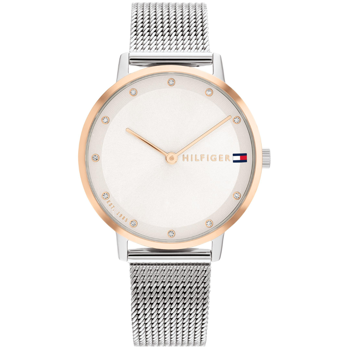 Reloj Análogo Plateado Casual de Mujer