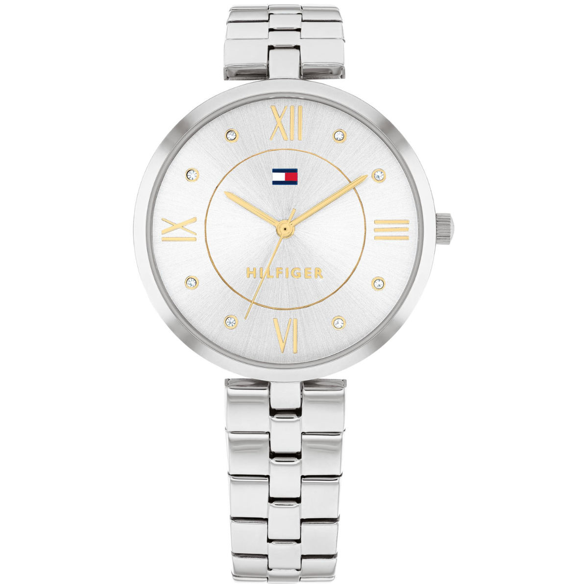 Reloj Análogo Plateado Casual de Mujer