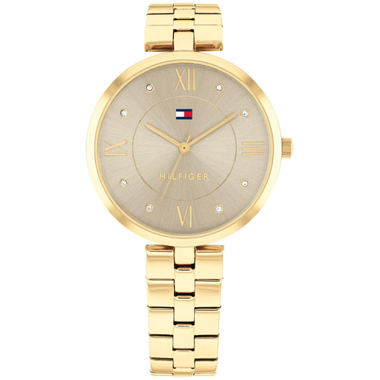 Reloj Análogo Dorado Casual de Mujer