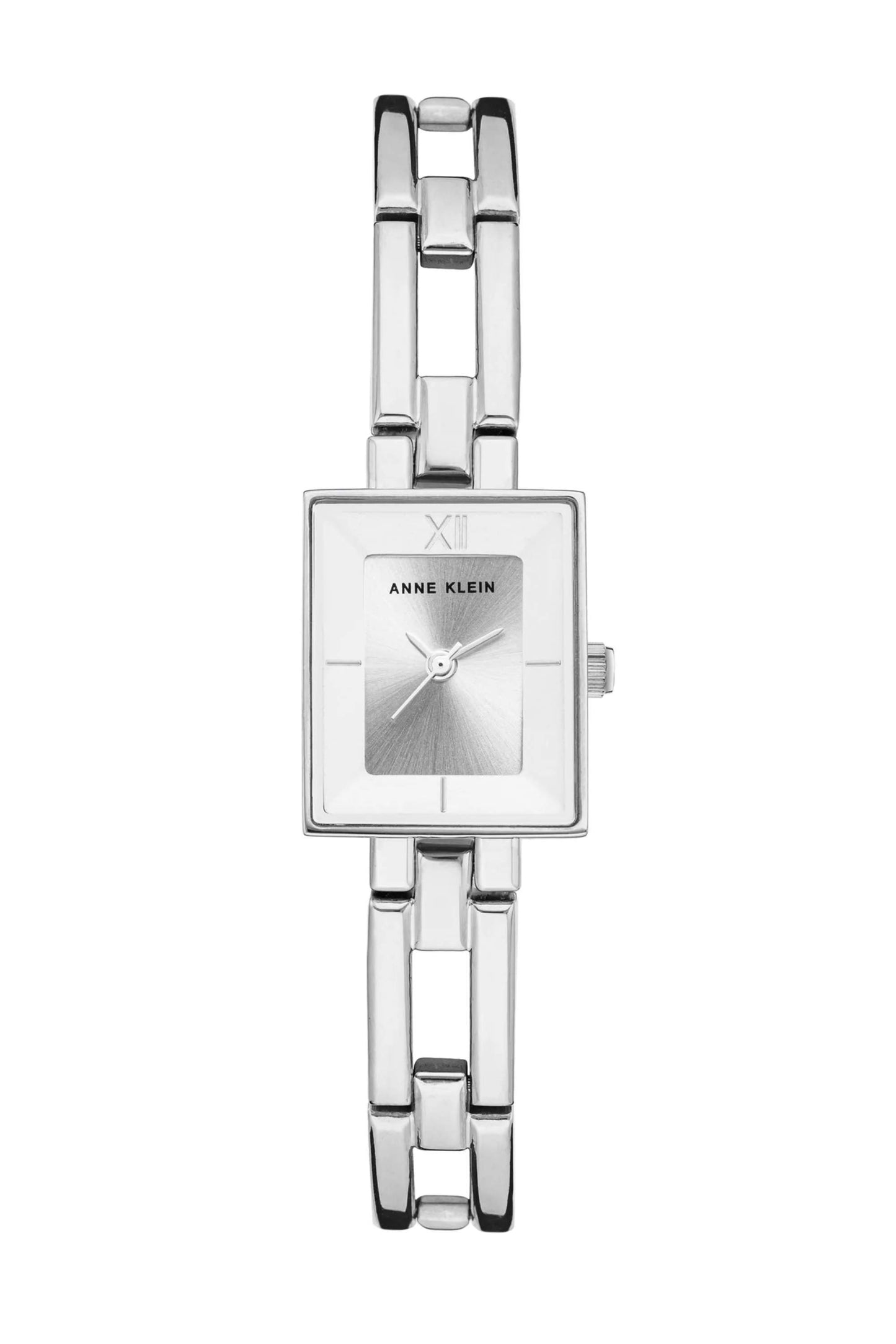 Reloj Análogo Rectangular Casual Plateado de Mujer