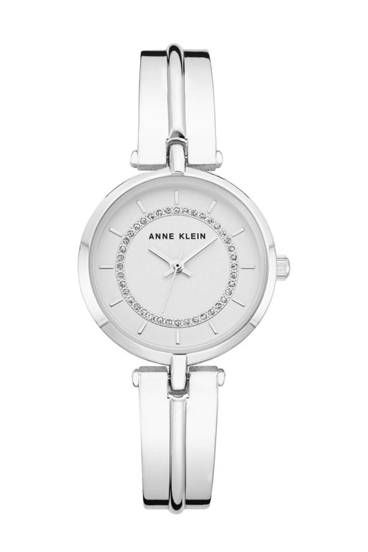 Reloj Análogo Crystal  Juvenil Plateado de Mujer