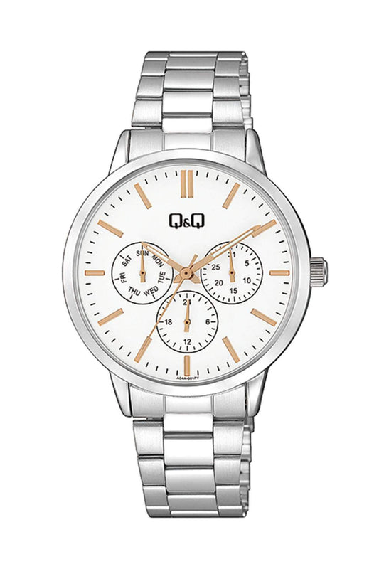 Reloj Análogo Casual Plateado de Mujer