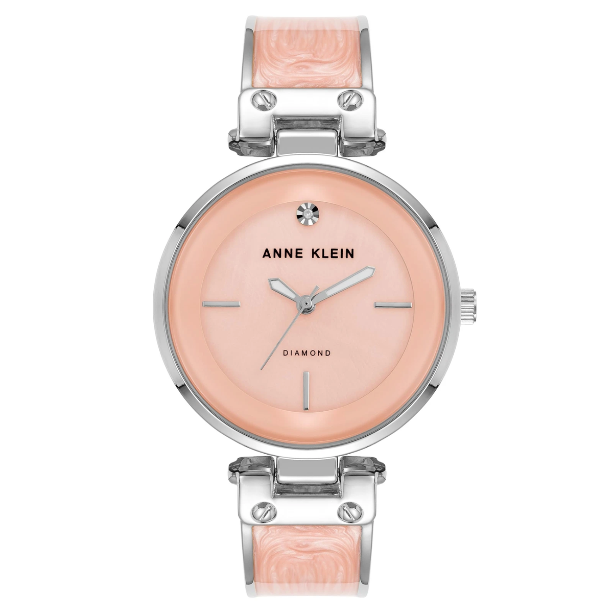 Reloj Análogo De Mujer Rosado Y Plateado