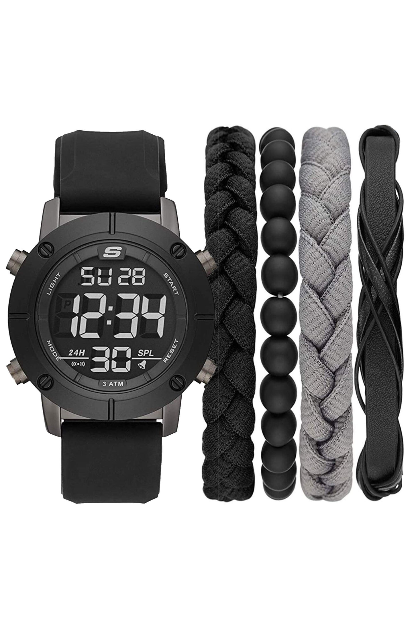 Reloj Digital Gunmetal Casual Negro de Hombre