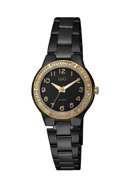 Reloj Análogo Casual Negro de Mujer