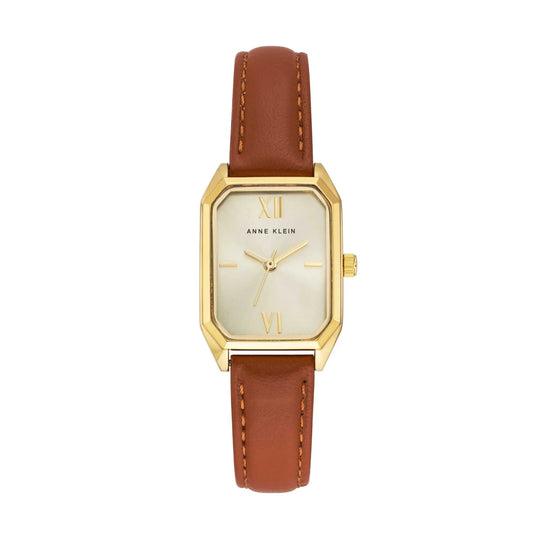 Reloj Análogo De Mujer Plateado, Dorado Y Marrón