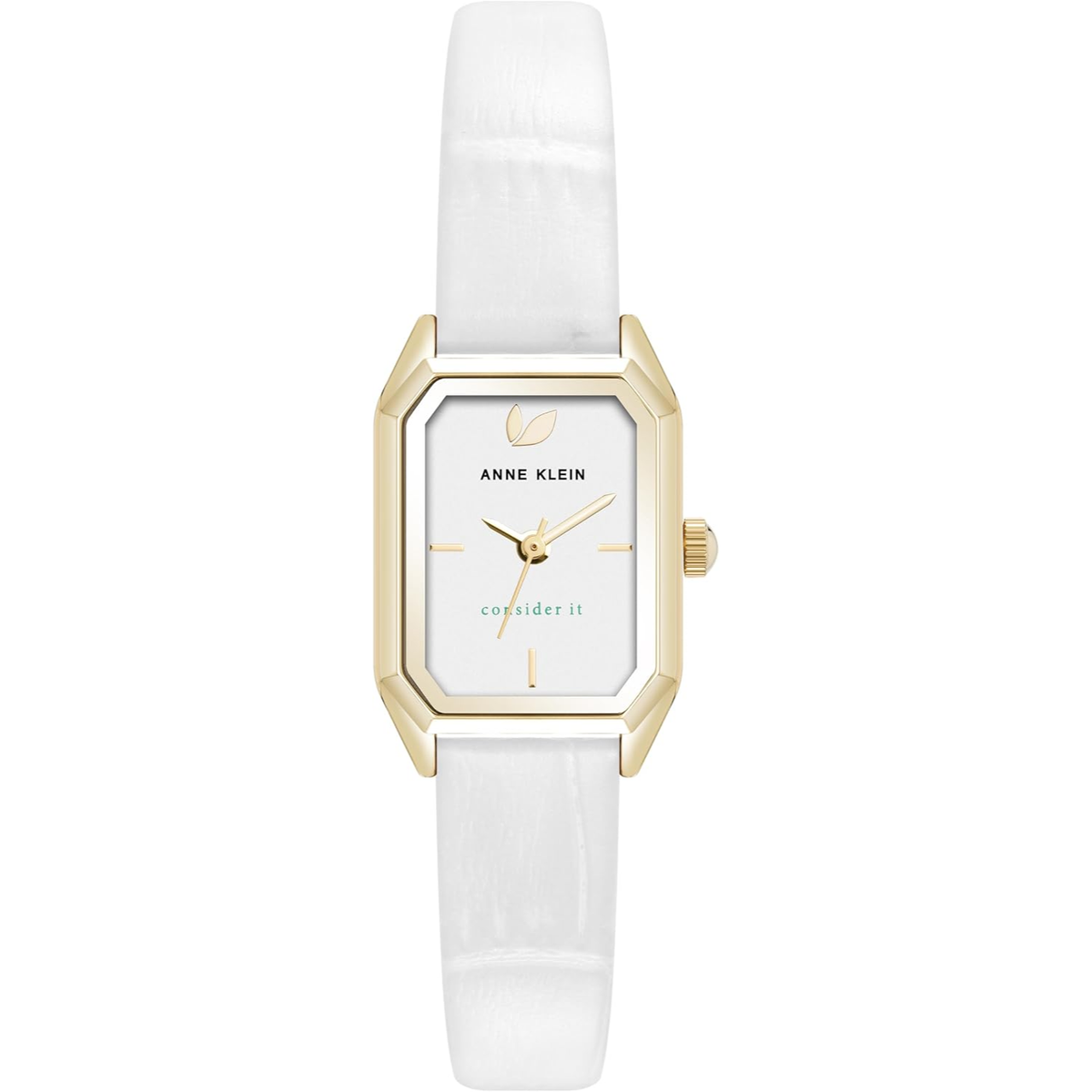 Reloj Dorado y Blanco Análogo de Mujer