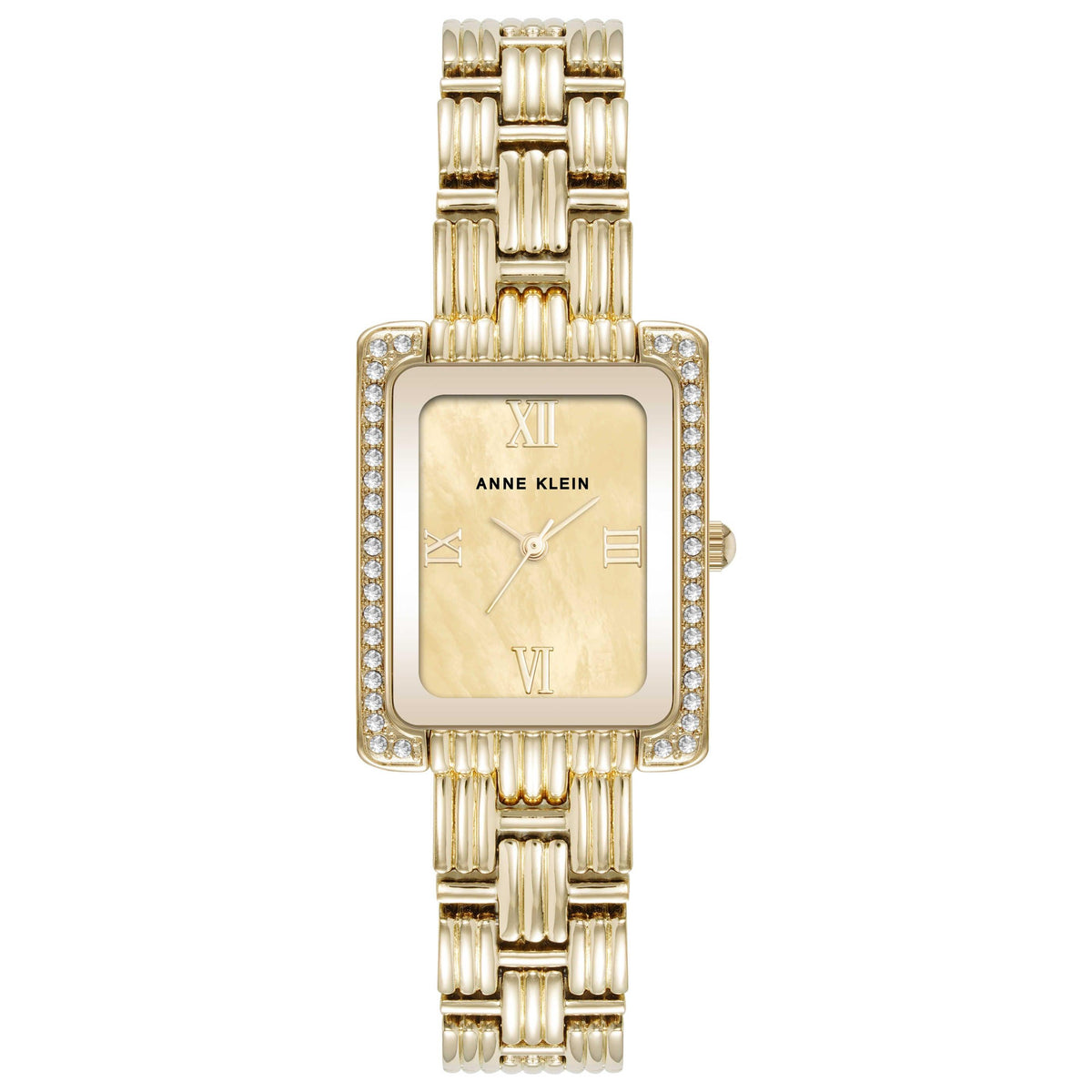 Reloj Análogo De Mujer Champán Y Dorado