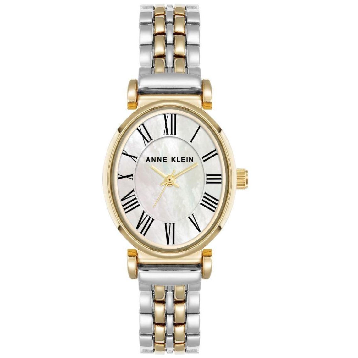 Reloj Plateado, Dorado y Blanco Análogo de Mujer