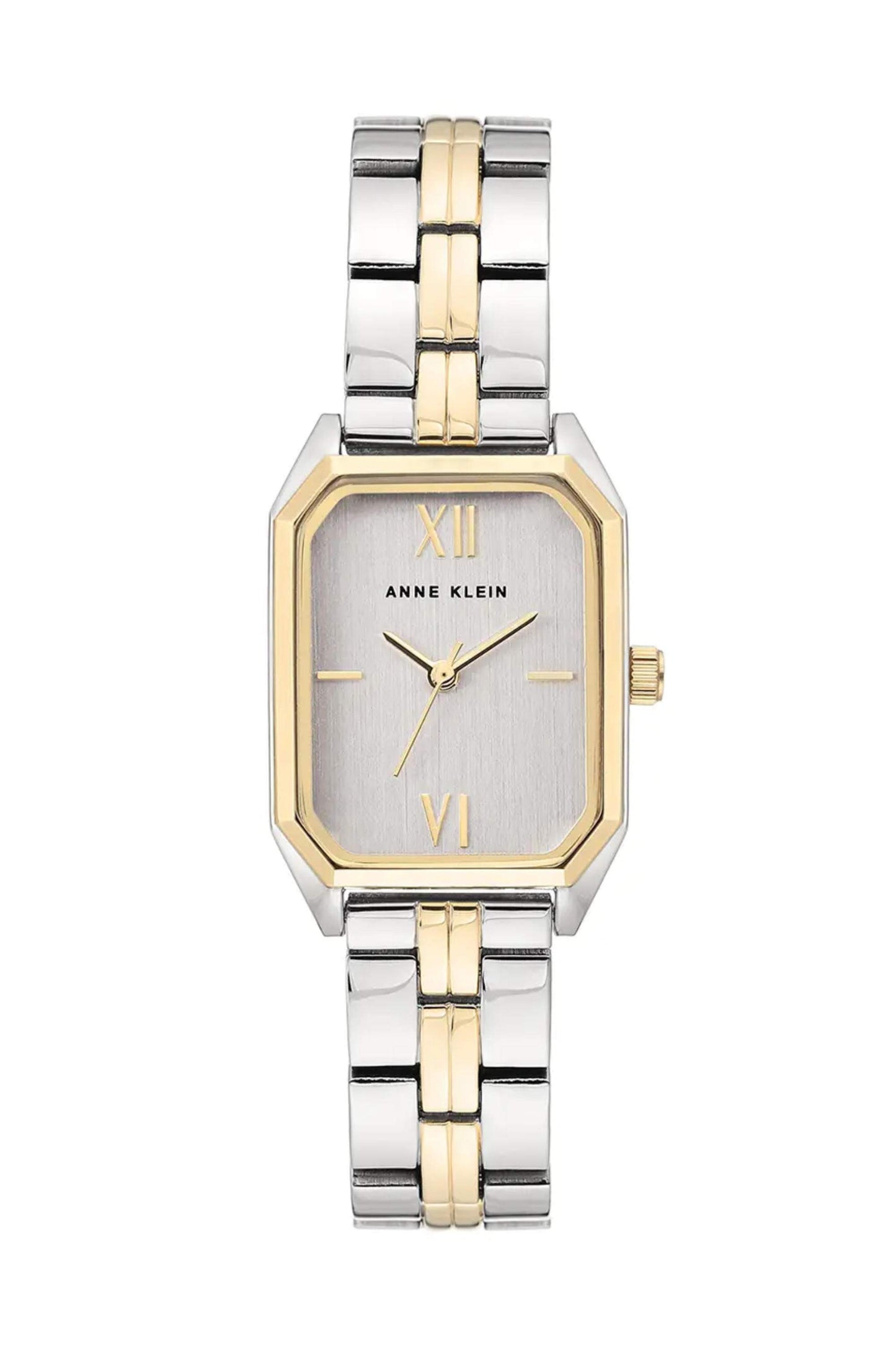 Reloj Análogo Rectangular Vintage Plateado de Mujer