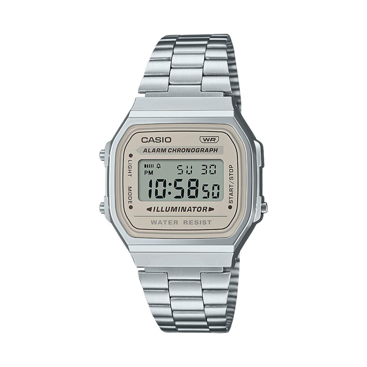 Reloj Digital Vintage Plateado de Unisex