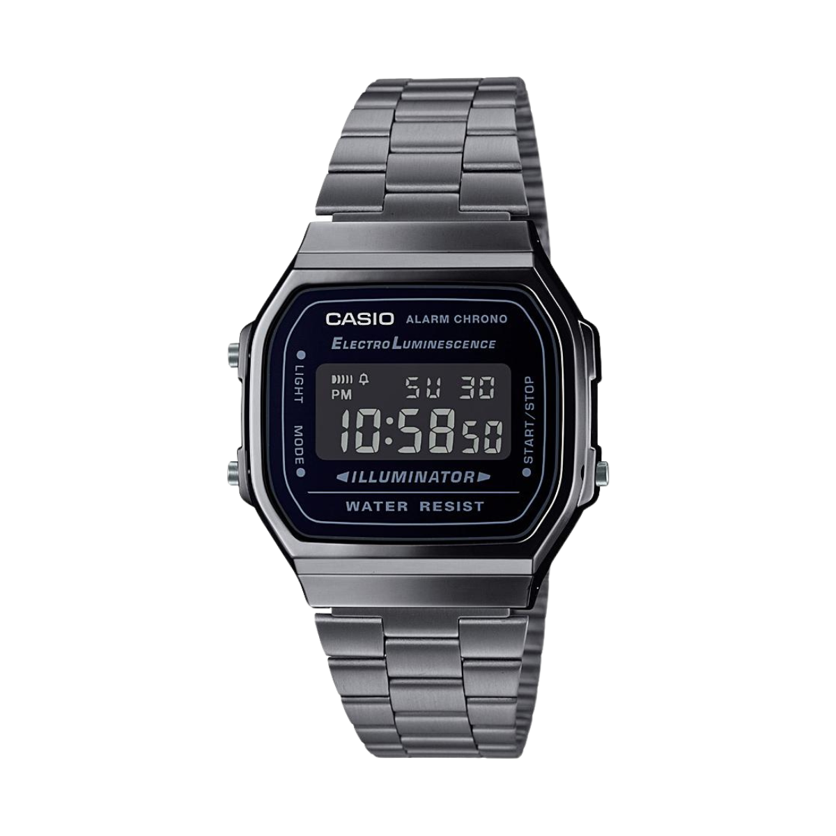 Casio Vintage Negro Reloj Digital Gunmetal Vintage Negro De Hombre