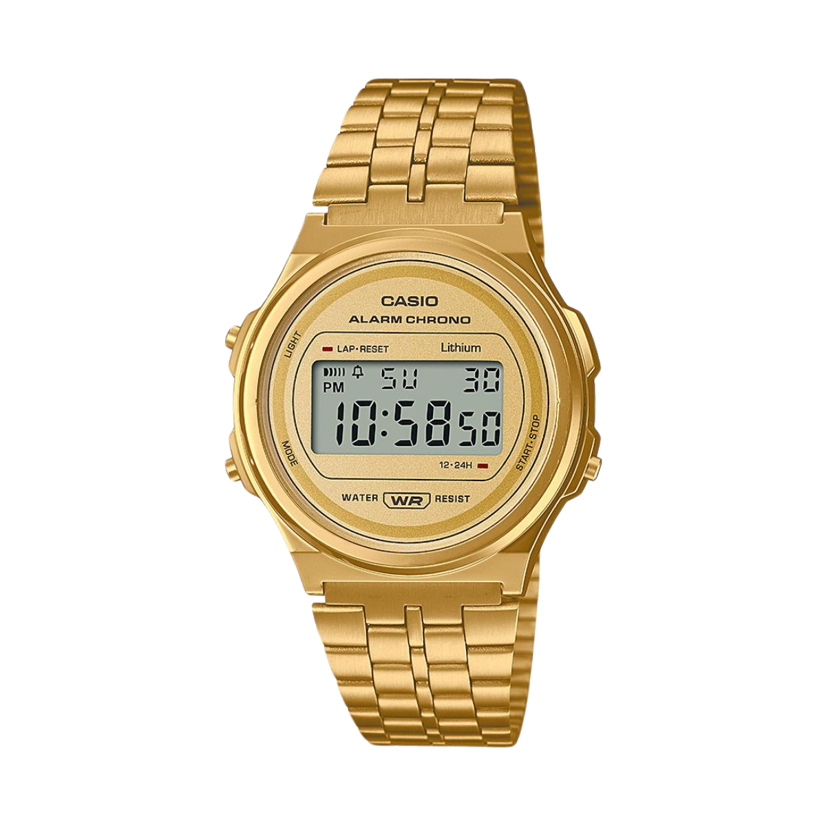 Reloj Digital Vintage Dorado de Hombre