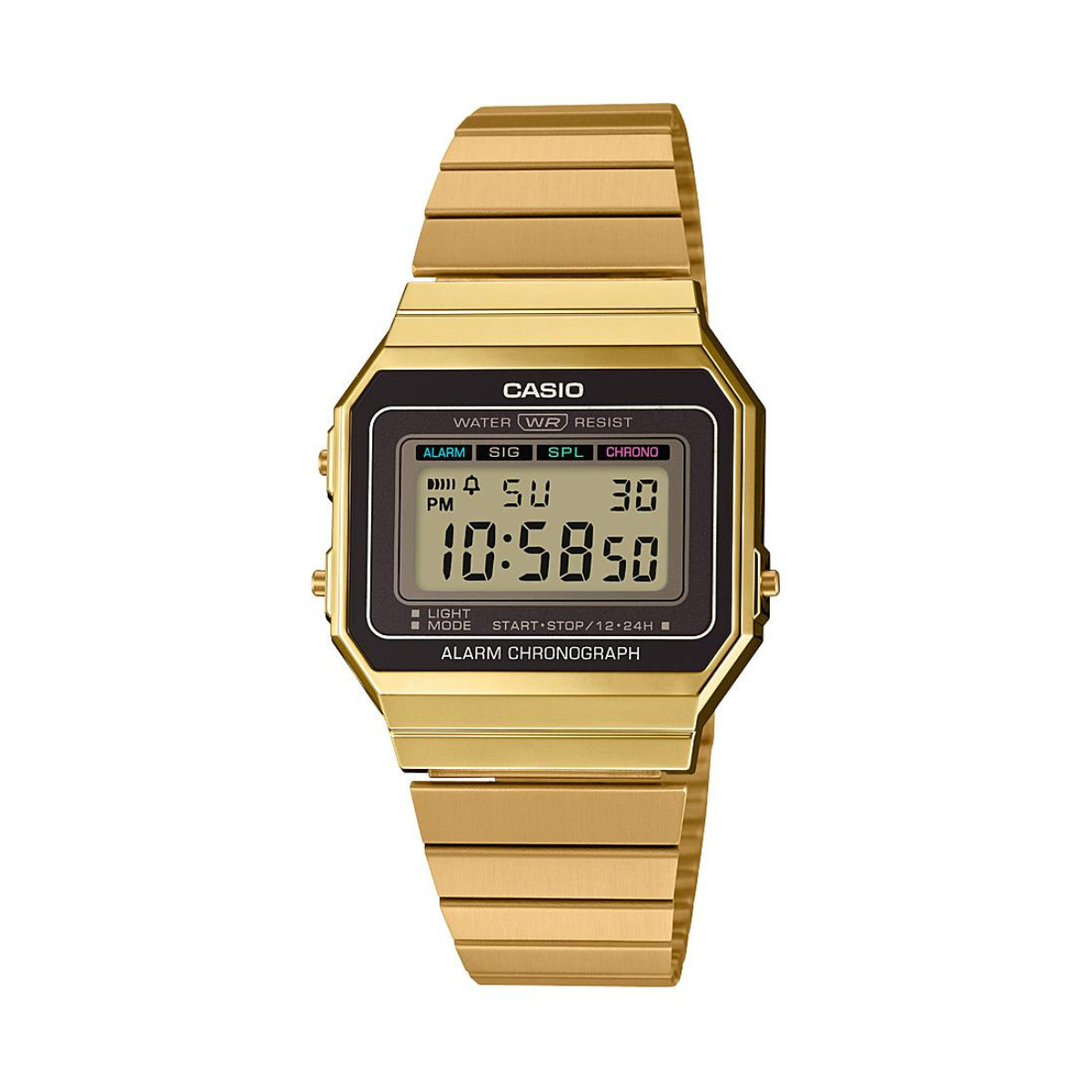 Reloj Digital Vintage Dorado de Hombre