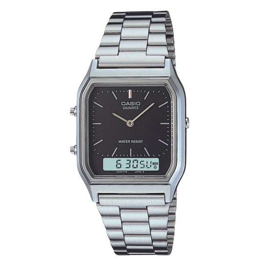Reloj Análogo-Digital Casual Plateado de Hombre