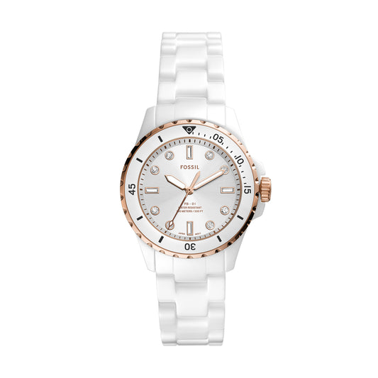 Reloj Análogo Casual Blanco de Mujer