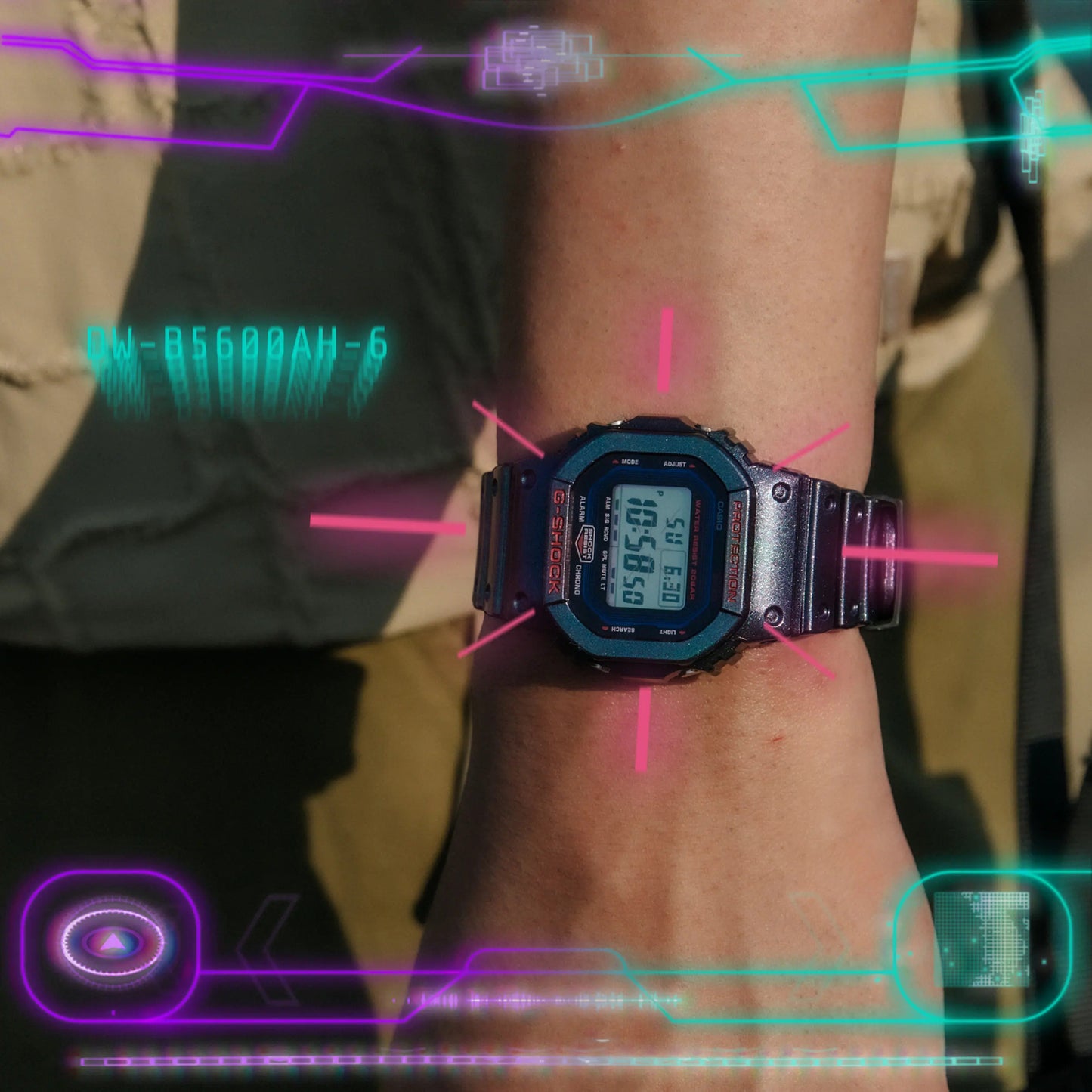 Reloj Digital The Origin Aim High Gradient Juvenil Morado de Hombre