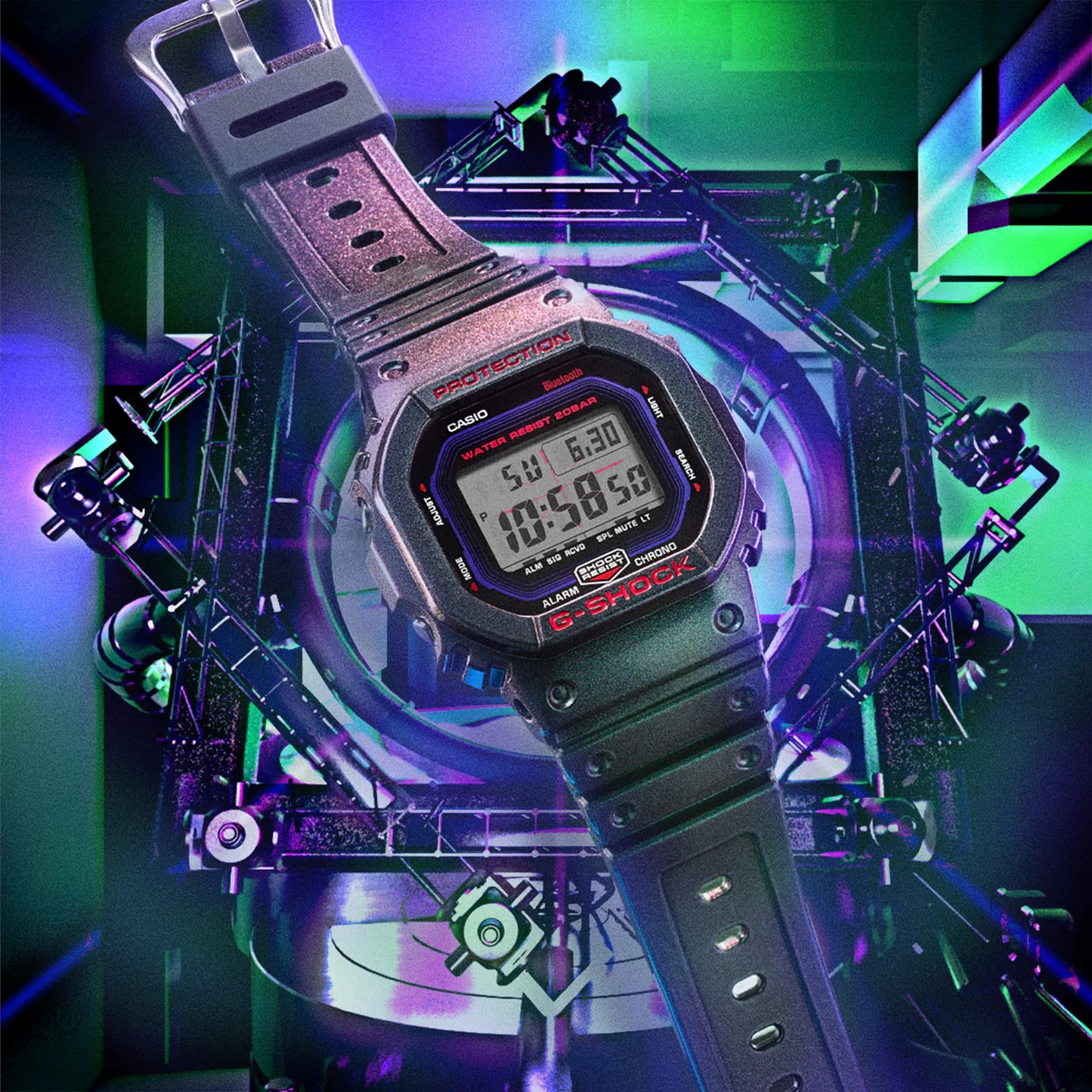 Reloj Digital The Origin Aim High Gradient Juvenil Morado de Hombre