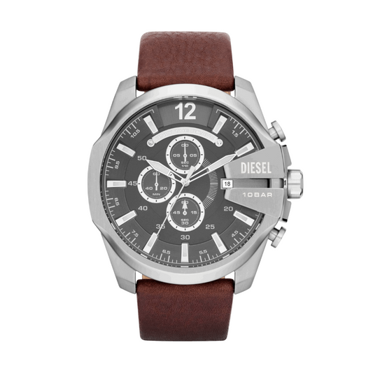 Reloj Análogo Casual con Cronógrafo Plateado de Hombre