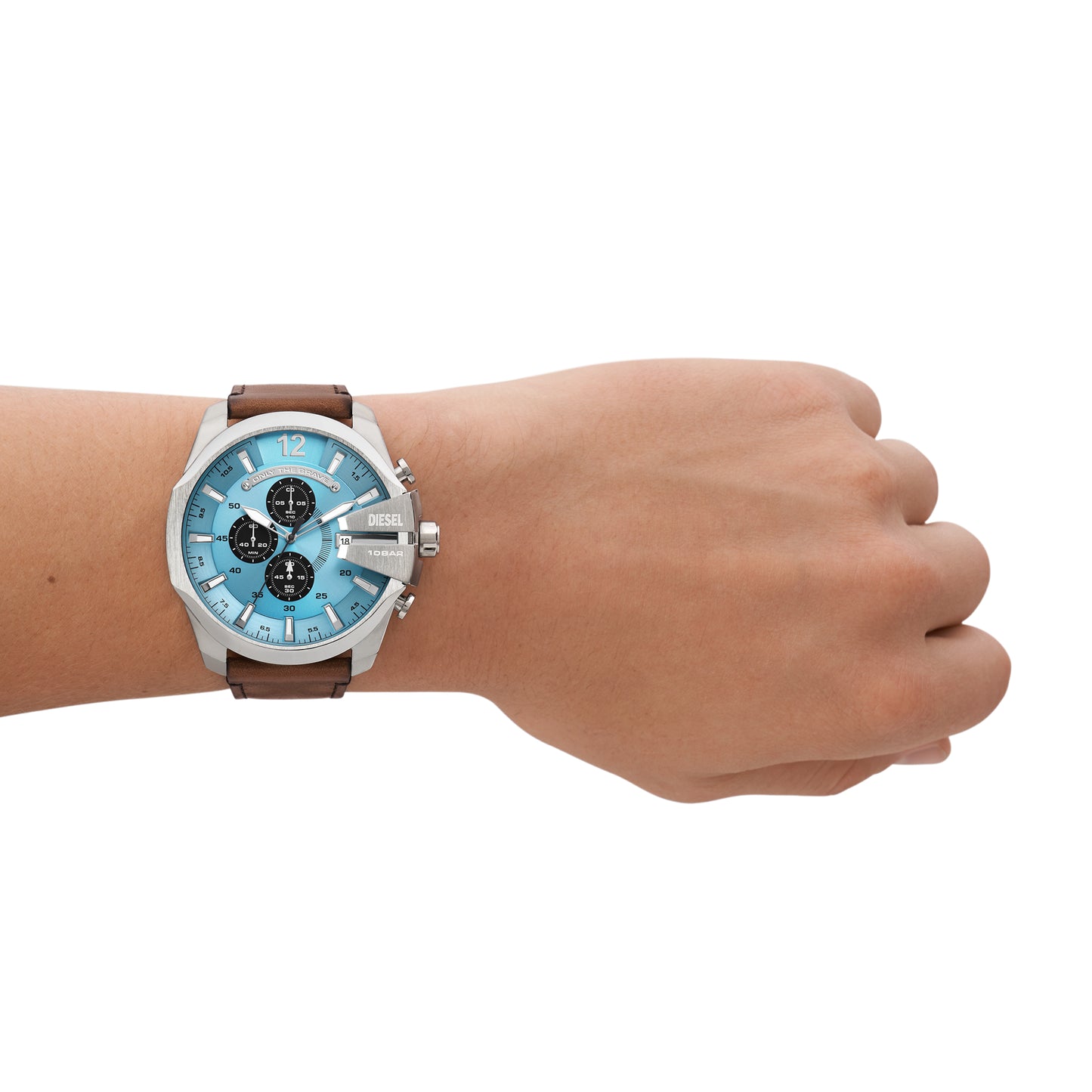 Reloj Análogo Split Casual Plateado de Hombre