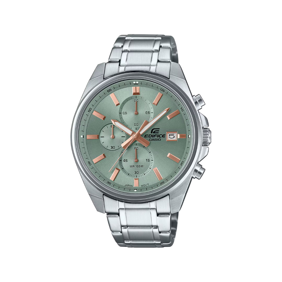 Reloj Análogo con Cronógrafo Deportivo Plateado de Hombre