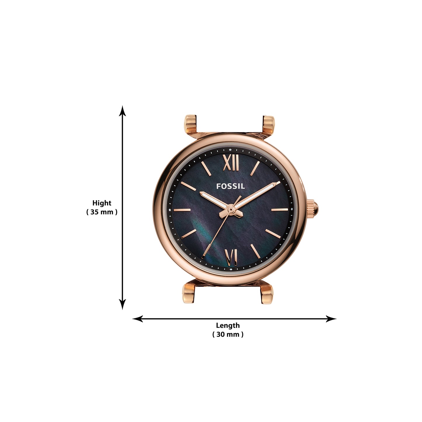 Reloj Análogo Carlie Mini Casual Negro de Mujer