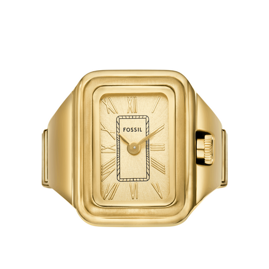 Reloj Análogo de Anillo Dorado de Mujer