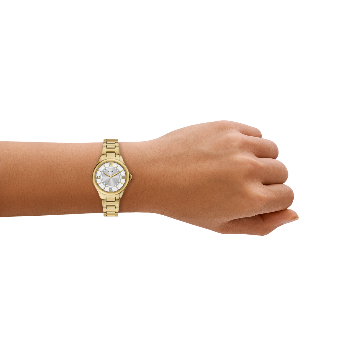 Reloj Análogo De Mujer Fossil Gilmore Plateado Y Dorado
