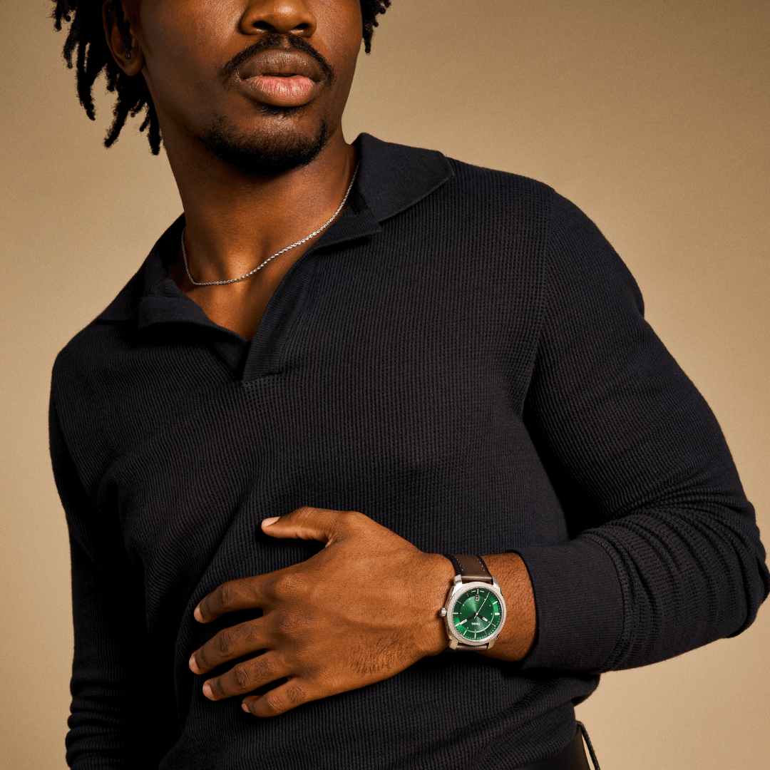 Reloj Análogo Luxury Plateado de Hombre