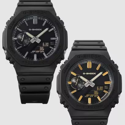 Reloj Análogo Digital Deportivo Negro con Dorado de Hombre