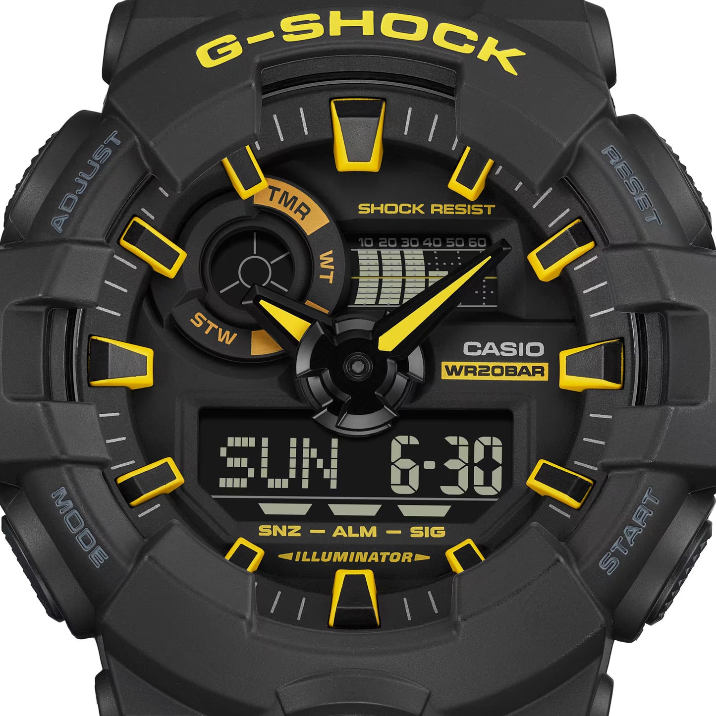 Reloj Análogo-Digital Classic Serie Caution Sport Negro de Hombre