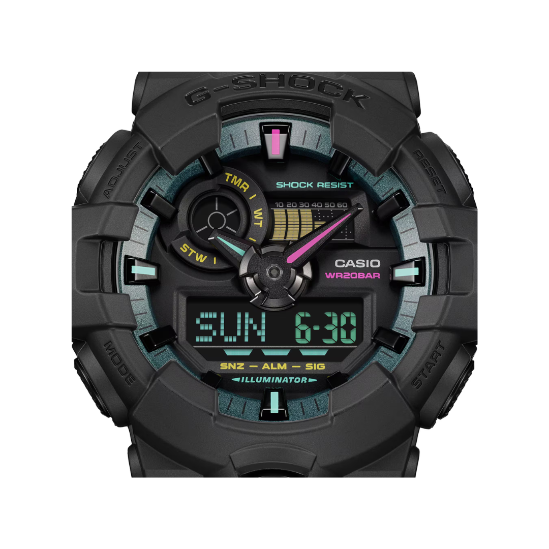 Reloj Análogo Digital Casual Negro de Hombre