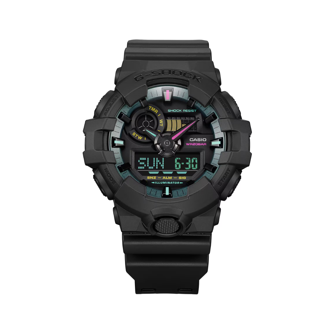 Reloj Análogo Digital Casual Negro de Hombre