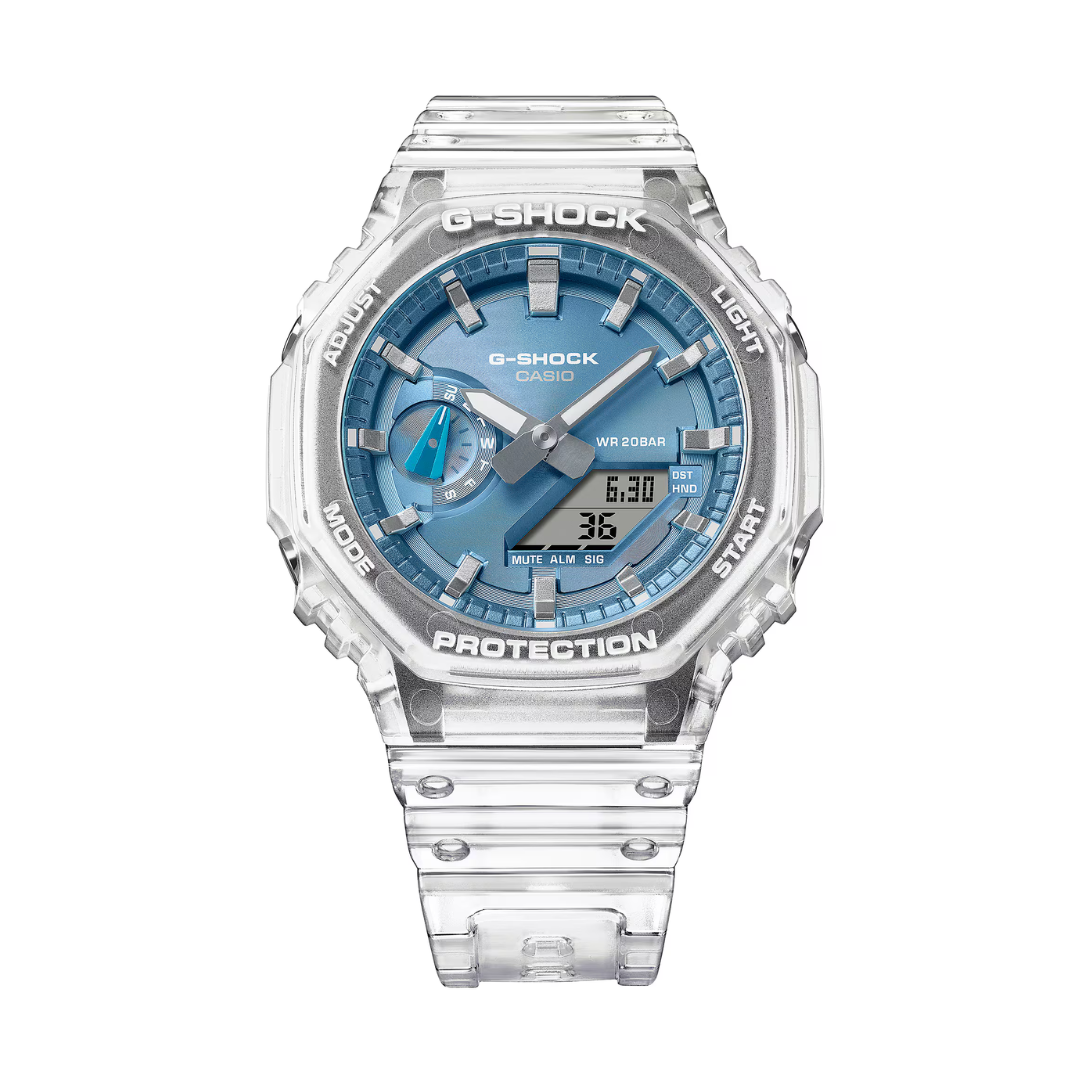 Reloj Análogo Digital Casual Transparente de Hombre
