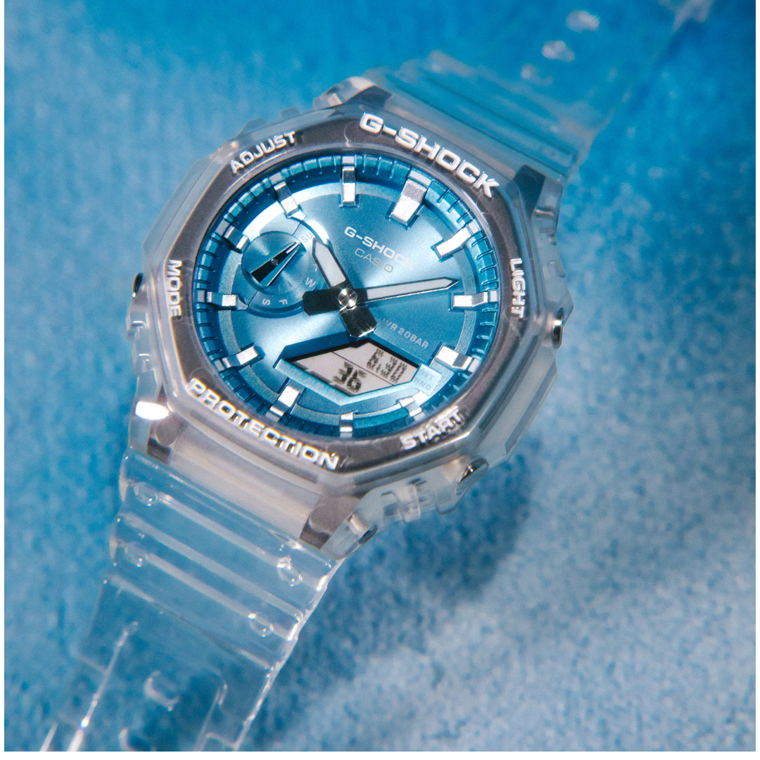 Reloj Análogo Digital Casual Transparente de Hombre