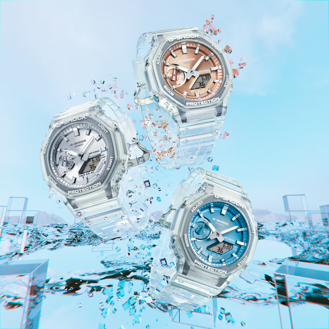 Reloj Análogo Digital Casual Transparente de Hombre