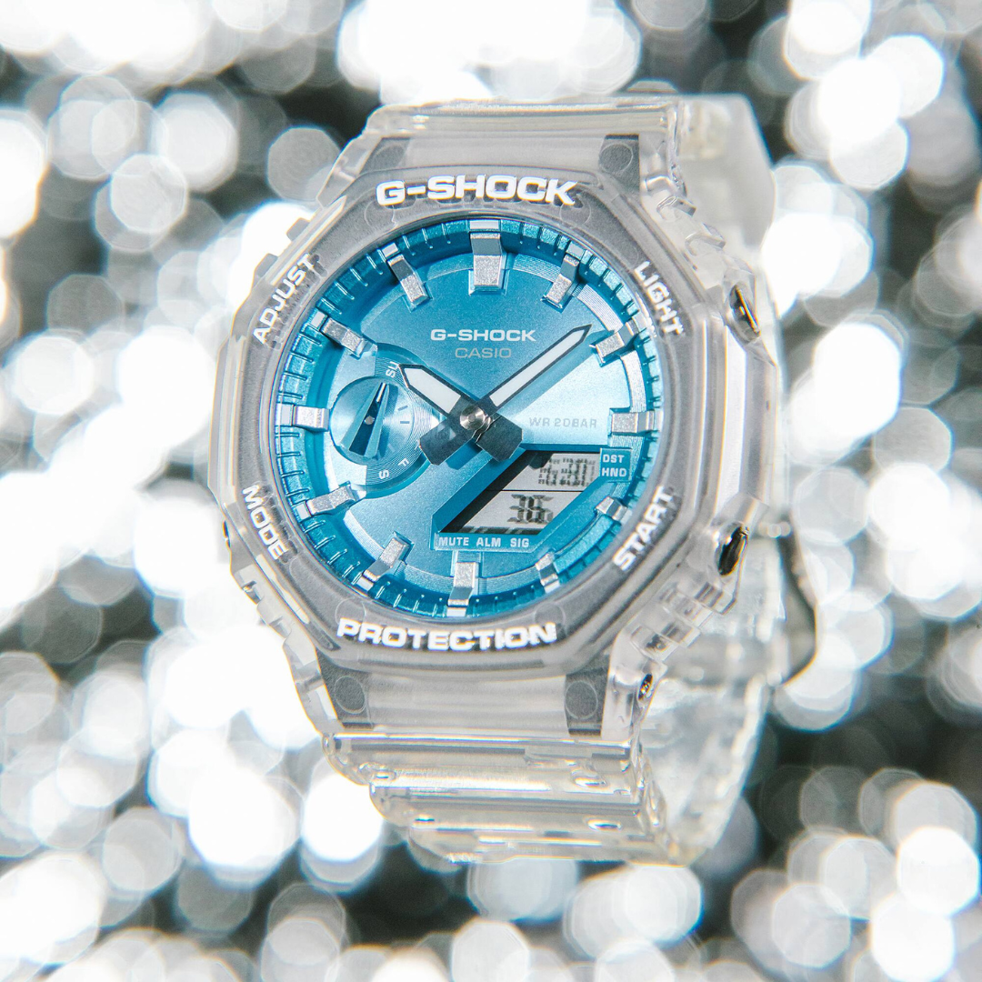 Reloj Análogo Digital Casual Transparente de Hombre
