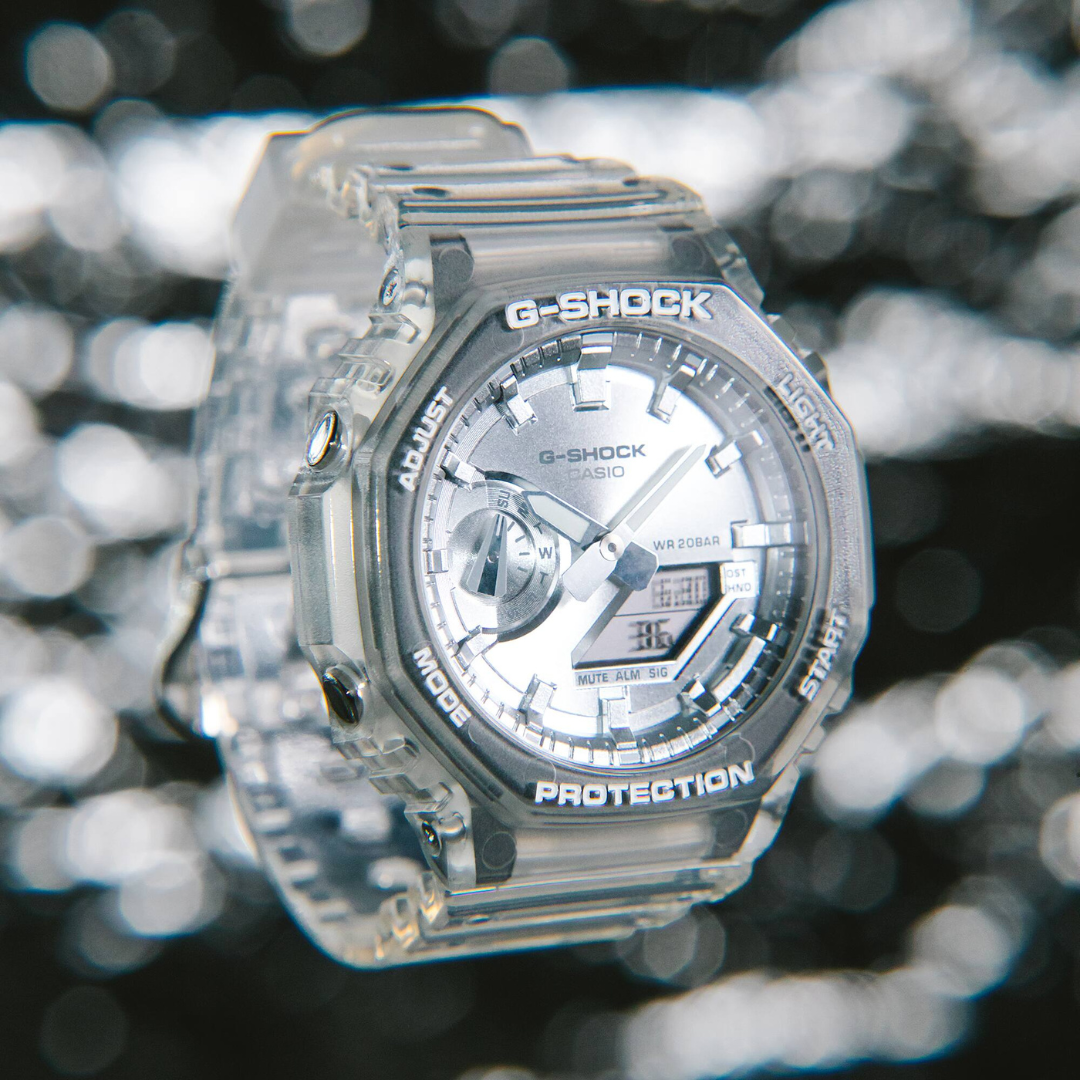 Reloj Análogo Digital Casual Transparente de Hombre