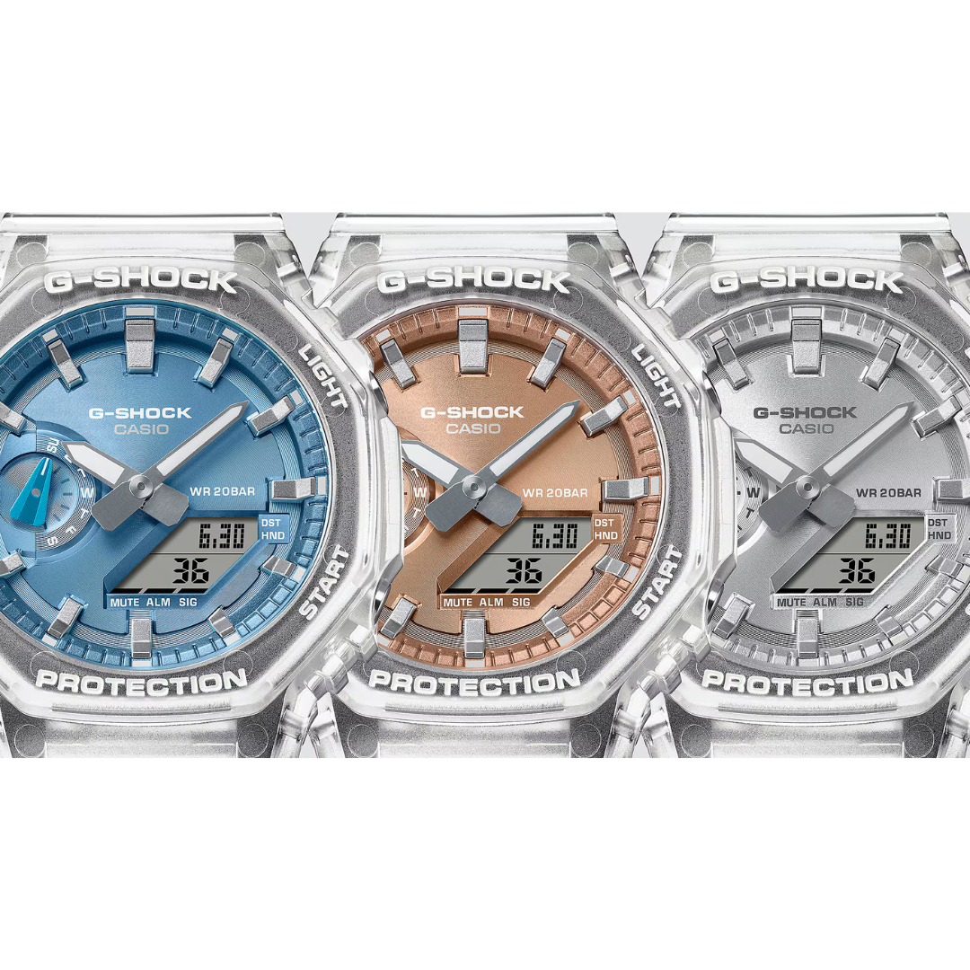 Reloj Análogo Digital Casual Transparente de Hombre