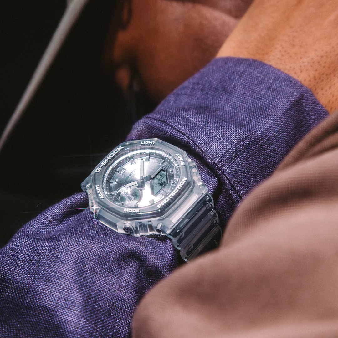 Reloj Análogo Digital Casual Transparente de Hombre