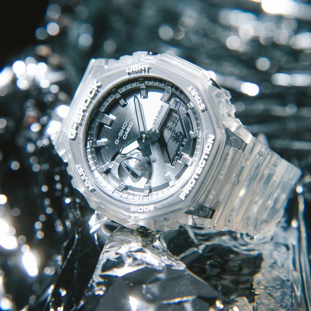 Reloj Análogo Digital Casual Transparente de Hombre