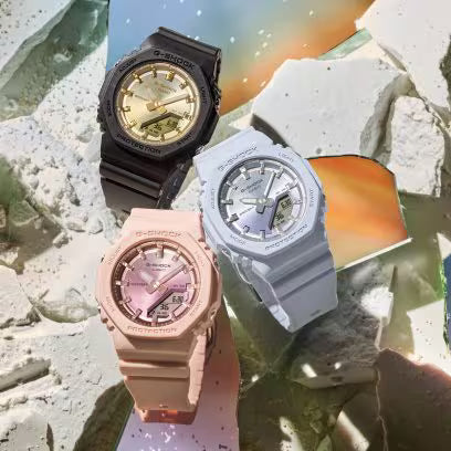 Reloj Análogo Digital Casual Negro con Dorado de Mujer