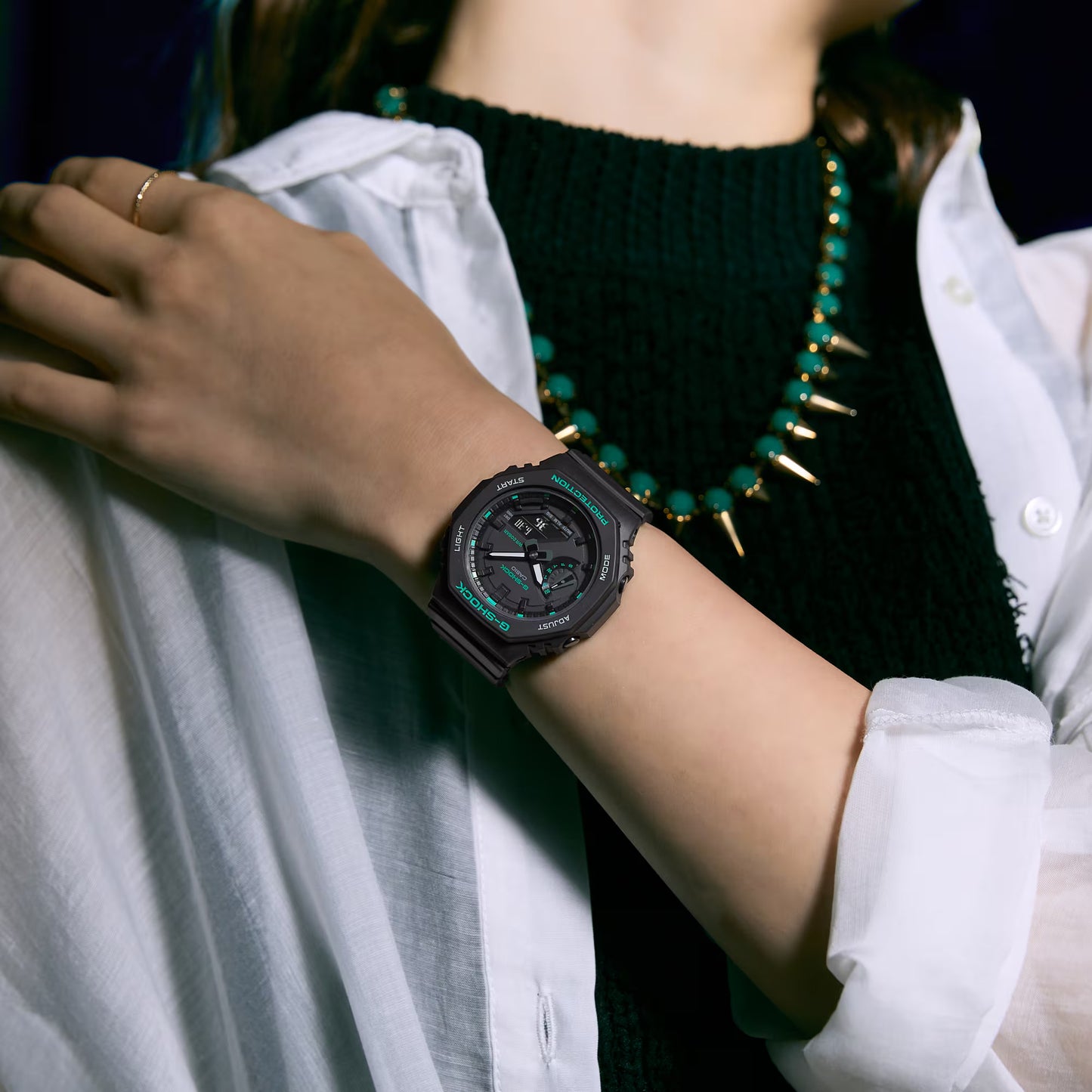 Reloj Análogo-Digital Octagon Carbon Core Juvenil Negro de Mujer