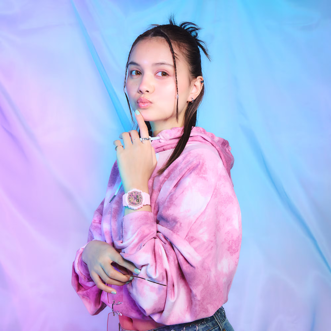 Reloj Análogo Digital Casual Rosado de Mujer