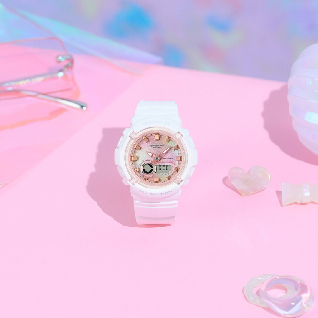 Reloj Análogo Digital Casual Blanco de Mujer