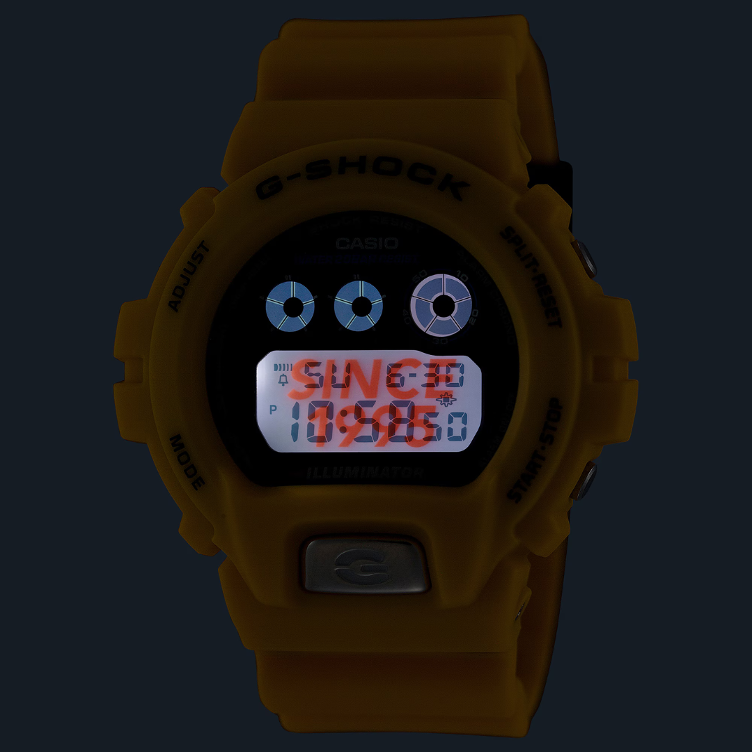 Reloj Digital Casual Amarillo de Hombre