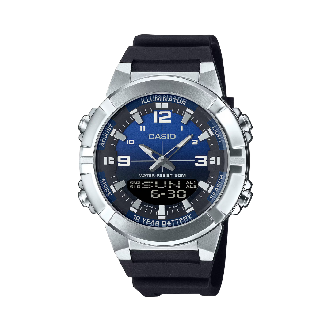 Reloj Análogo Digital Sport Plateado de Hombre