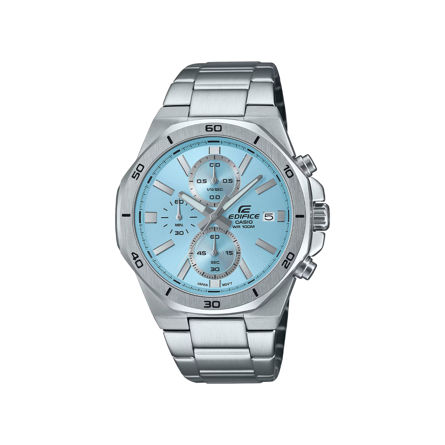 Reloj Análogo Clásico Plateado de Hombre